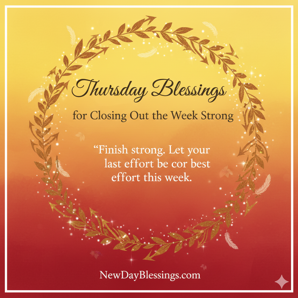 Blessings for Closing Out the Week Strong