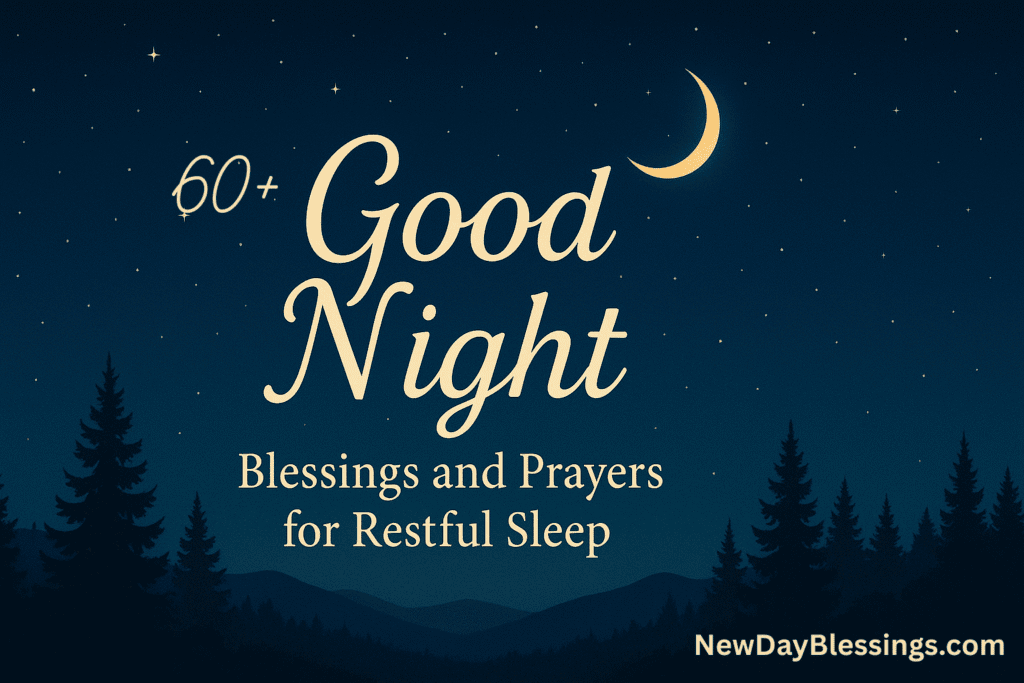 Peaceful Good Night Blessings and Prayers for Restful Sleep
