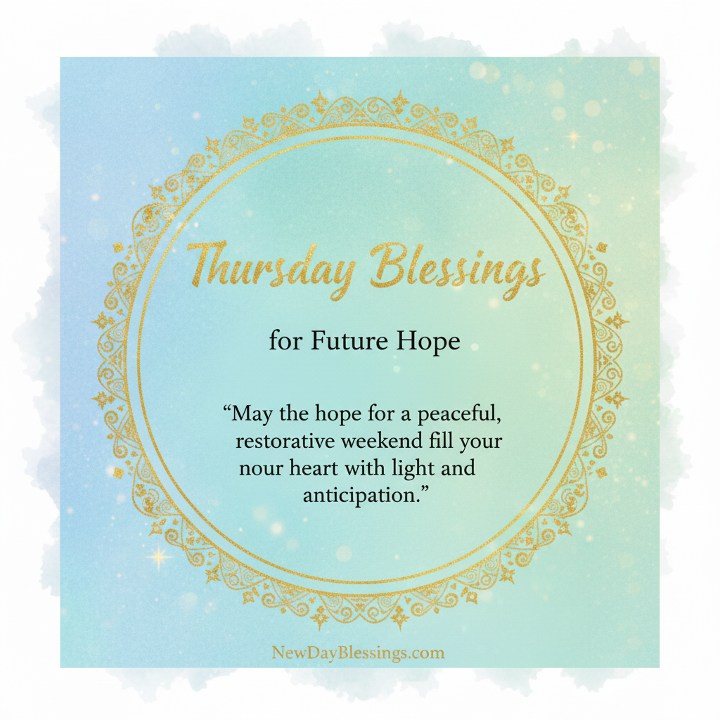 Thursday Blessings for Future Hope Thursday Blessings for Future Hope