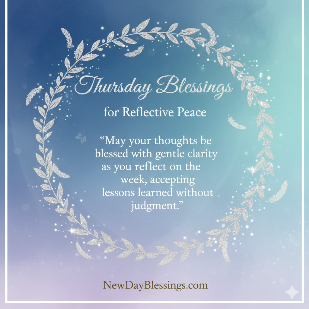 Thursday Blessings for Reflective Peace Thursday Blessings for Reflective Peace