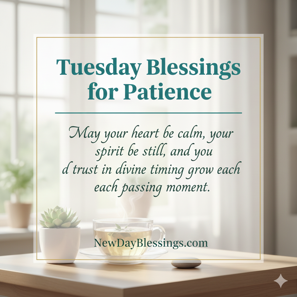 Tuesday Blessings for Patients Tuesday Blessings for Patience & Trust