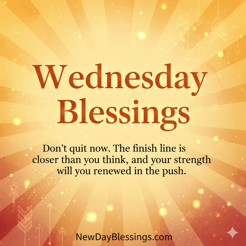 Wednesday Blessing for Energy Wednesday Blessings for Energy & Perseverance